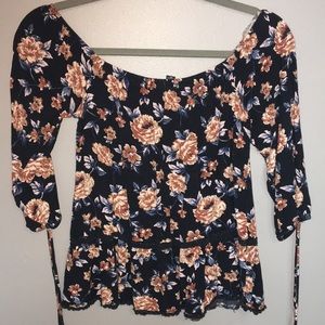 Off the shoulder floral top